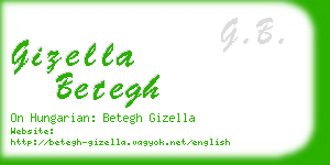 gizella betegh business card